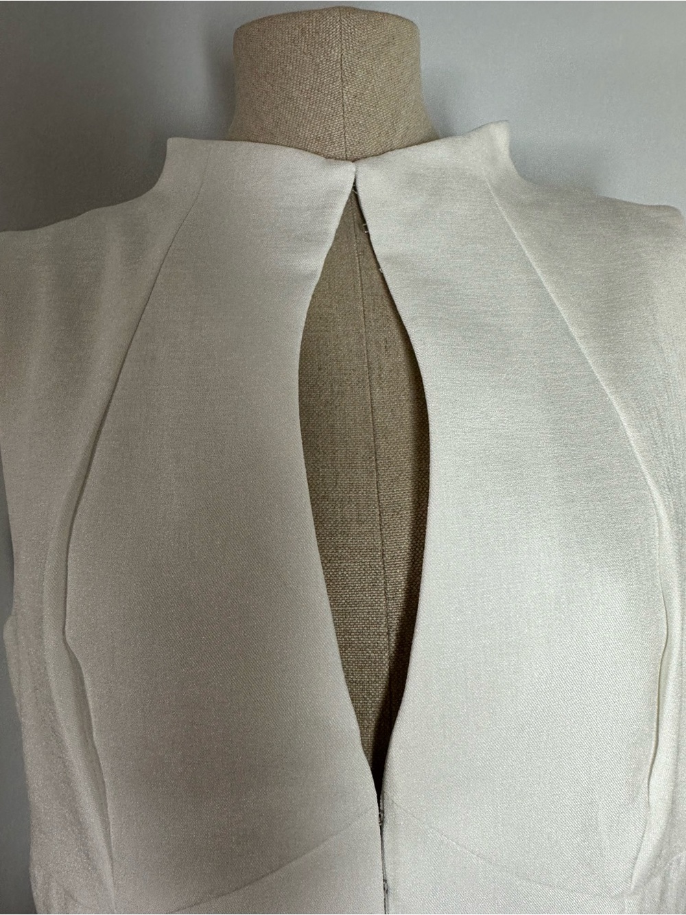 Reformation Esena Sleeveless High-Neck Top in Cream - Picture 3 of 11
